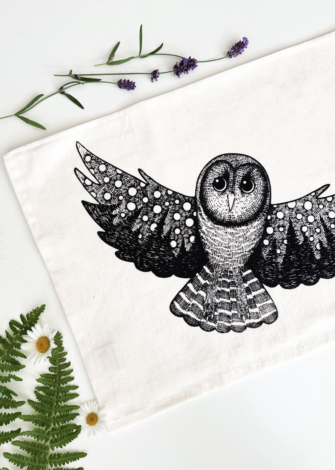 Owl Tea Towel