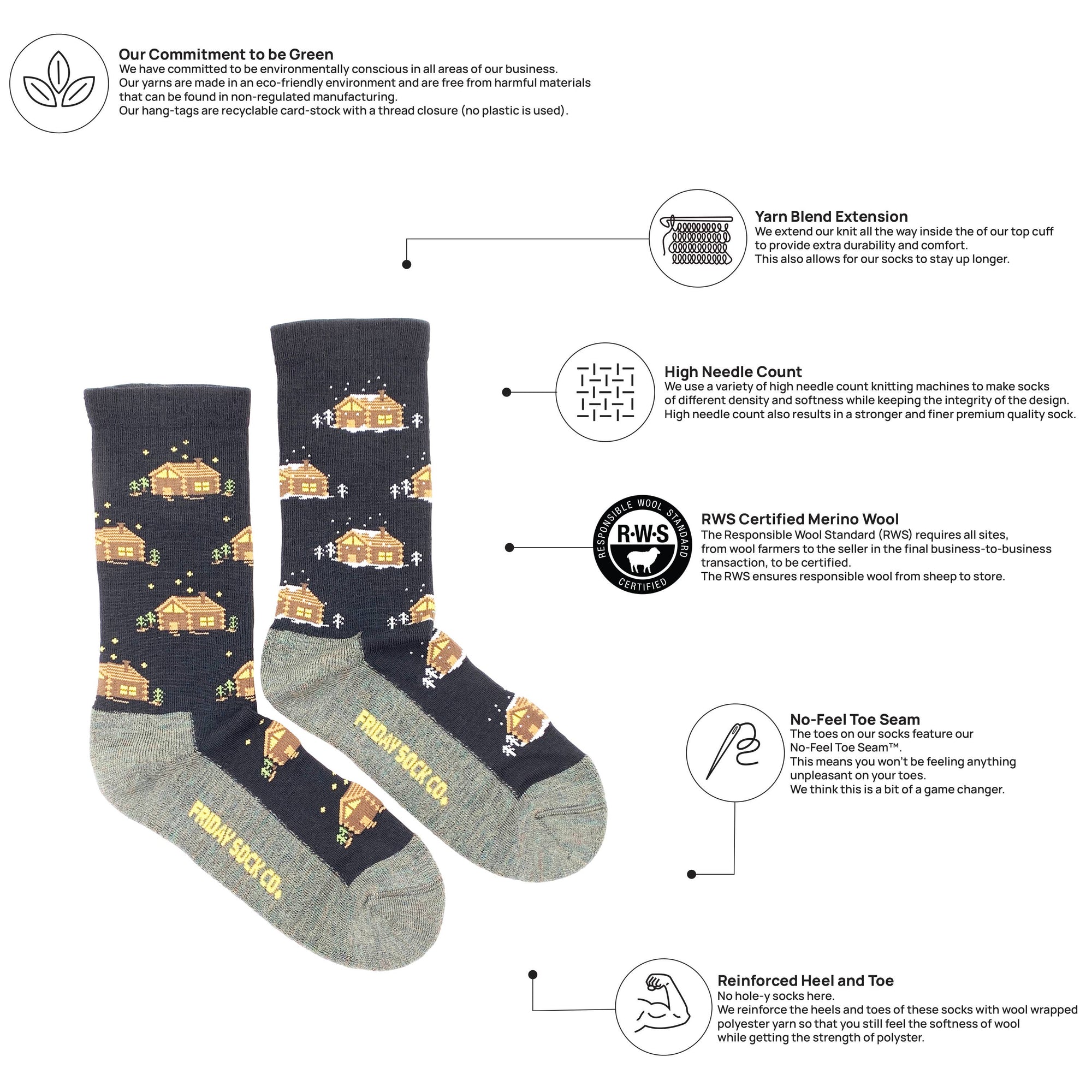 Men's Merino Wool Socks - Friday Sock Co