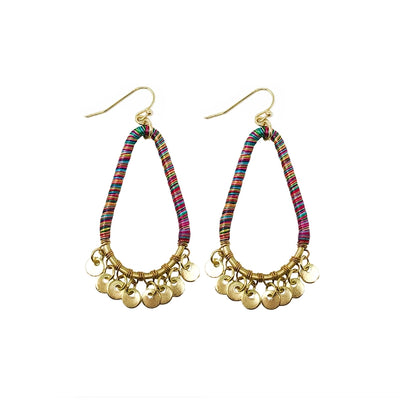 Raja Rainbow Charmed  Teardrop Earrings