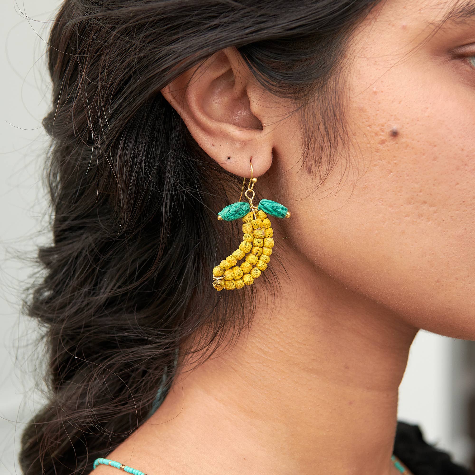 Kantha Banana Earrings