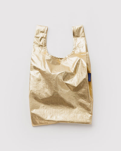 Baby Baggu reusable bag in Gold Metallic