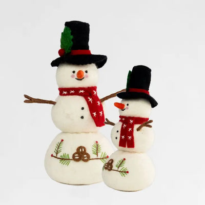 Snowman With Red Scarf Felt