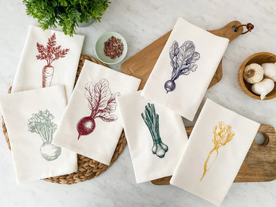 Set of 6 Vegetable Napkins - Your Green Kitchen