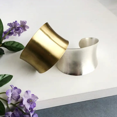 Silver Concave Cuff - World Finds