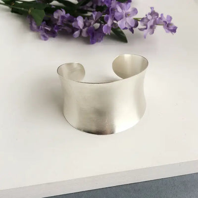 Silver Concave Cuff - World Finds