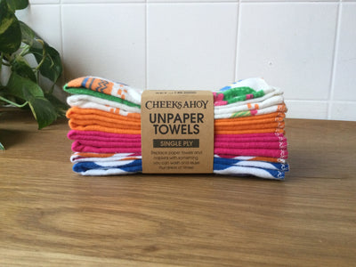 Unpaper Towels (Set Of 8 With No Roll) - Cheeks Ahoy