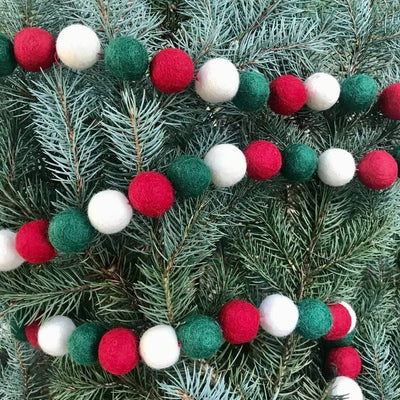 Felt Christmas Garland Balls