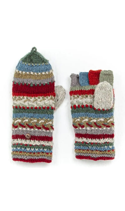 Women’s Wool Knit Finger Mittens