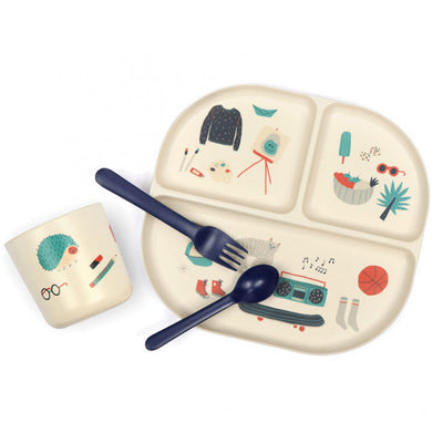 Kids illustrated Divided Dinner set - EKOBO