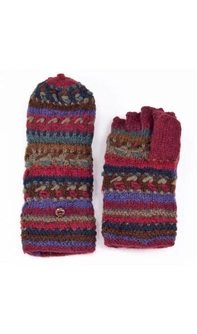 Women’s Wool Knit Finger Mittens