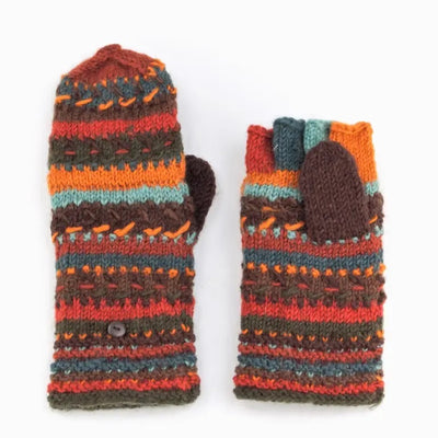 Women’s Wool Knit Finger Mittens