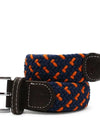 Water Bottle Upcycled Belt - Navy/Orange Lines