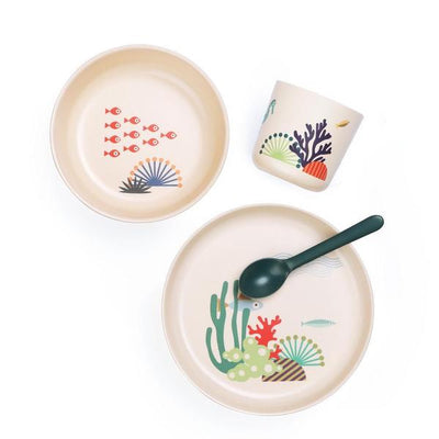 Kids Bamboo Illustrated Dish Set - EKOBO