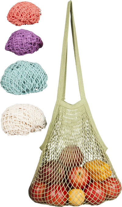 Mesh String Market Bag (Long Handle)