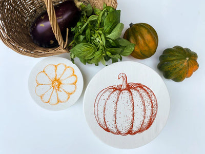 Fall Pumpkin Bowl cover set of 2 Smalls - Your Green Kitchen