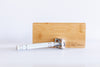 Double Edge Safety Razor (with 5 blades and bamboo case/stand) - REblade