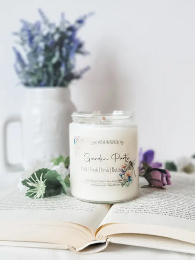 Garden Party - 100% Natural Coconut Soy Candle - Dark Horse Handcrafted