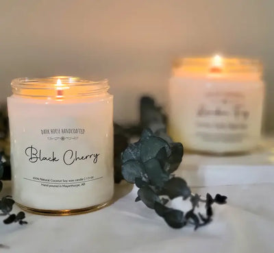 Black Cherry - 100% Natural Coconut Soy Candle - Dark Horse Handcrafted