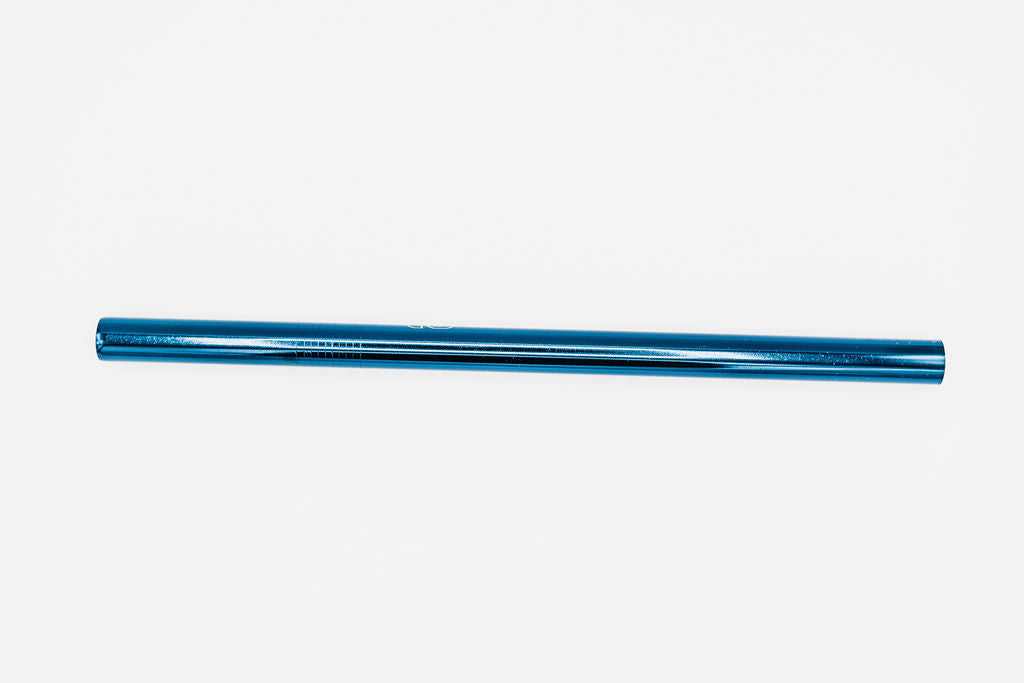 stainless steel reusable bubble tea straw blue
