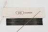 stainless steel reusable straw straight black seven pack with bag and cleaner