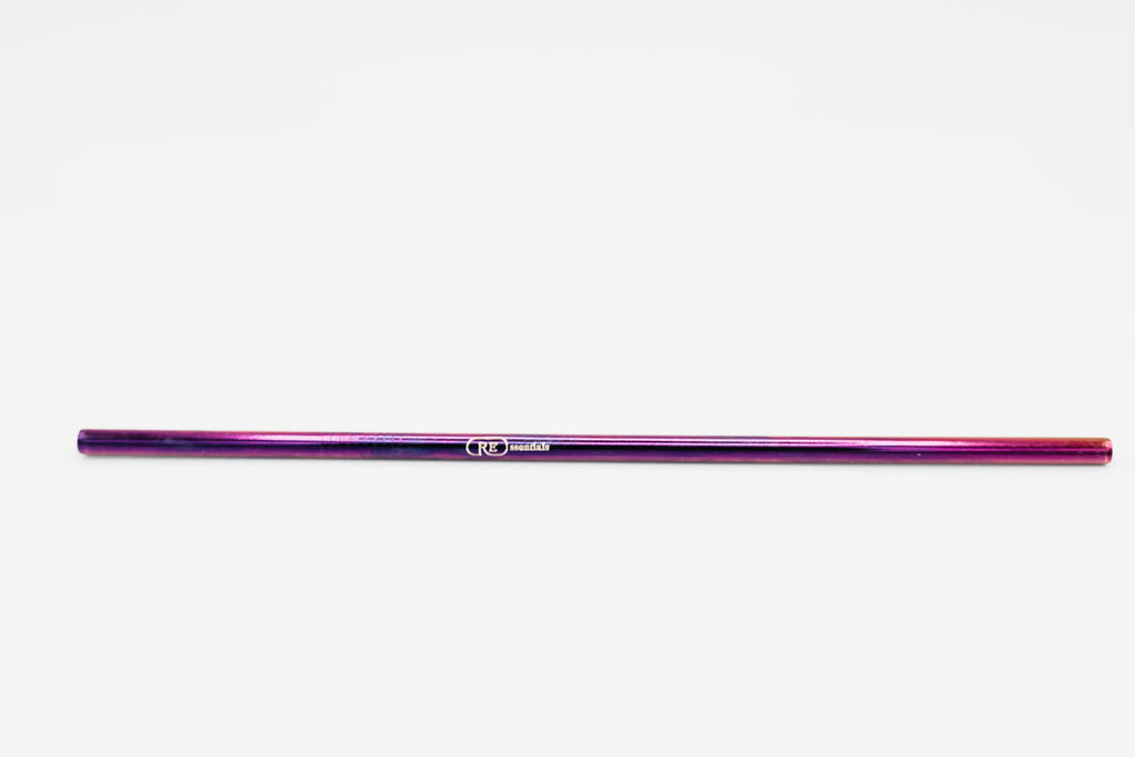 stainless steel reusable straw straight purple